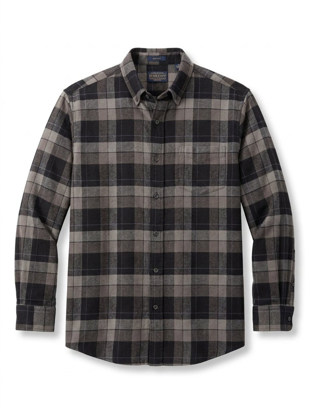 Pendleton Men’s Black & Gray Plaid Button-Down Shirt